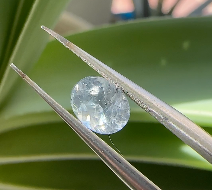 Pastel Blue Oval Sapphire from Montana