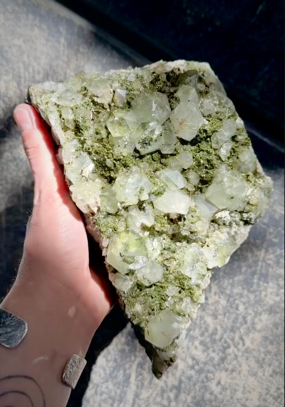 Epidote & Quartz Cluster