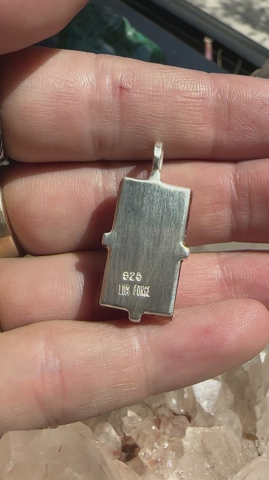 Geometric Sunstone Pendant