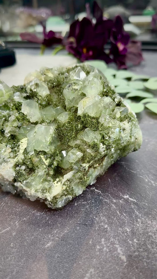 Epidote & Quartz Cluster